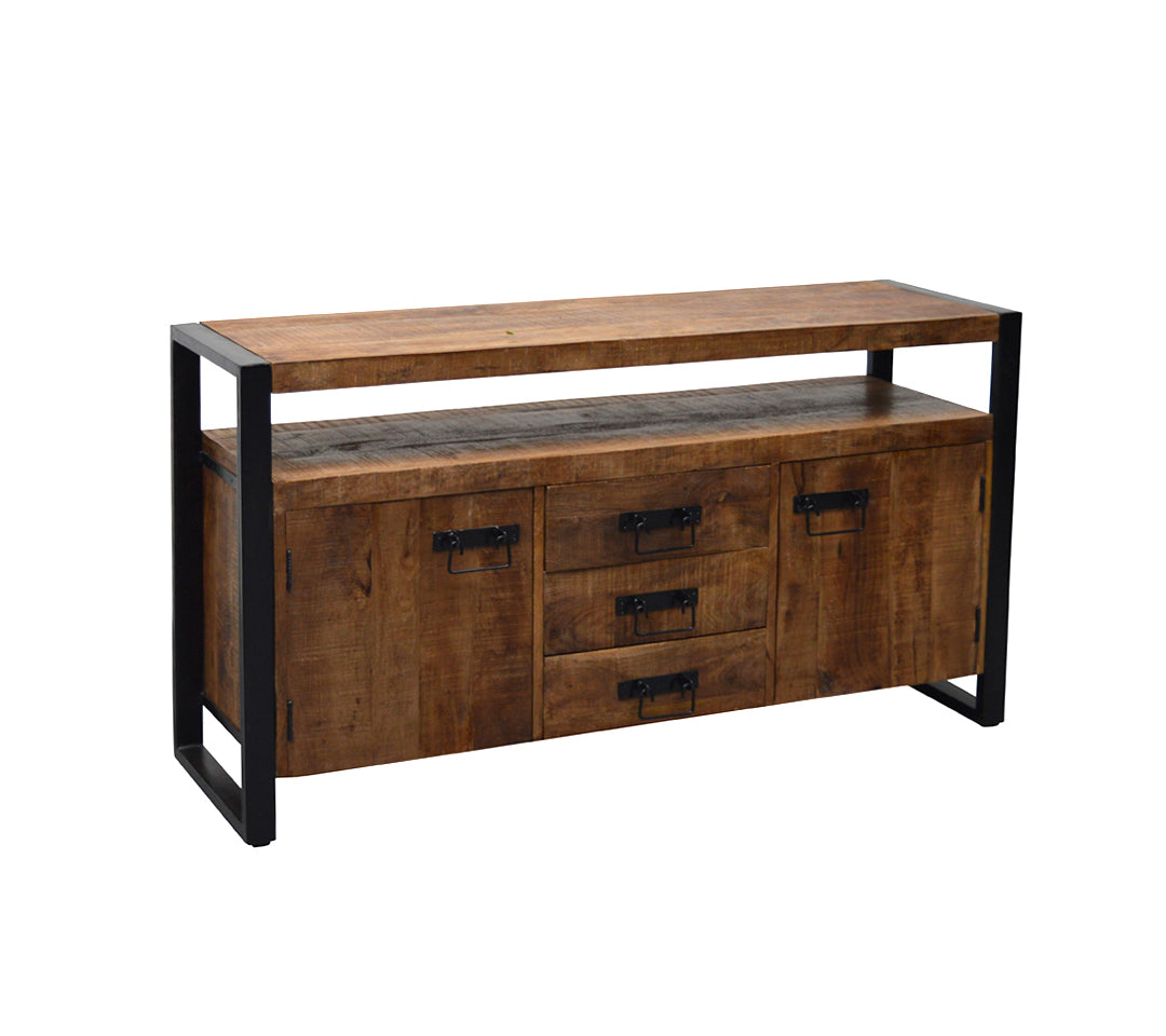 Sideboard Industriedesign,  Anrichte Metall Holz, Breite 145 cm