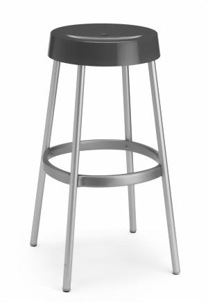 Design Barhocker, Farbe anthrazit, Aluminium