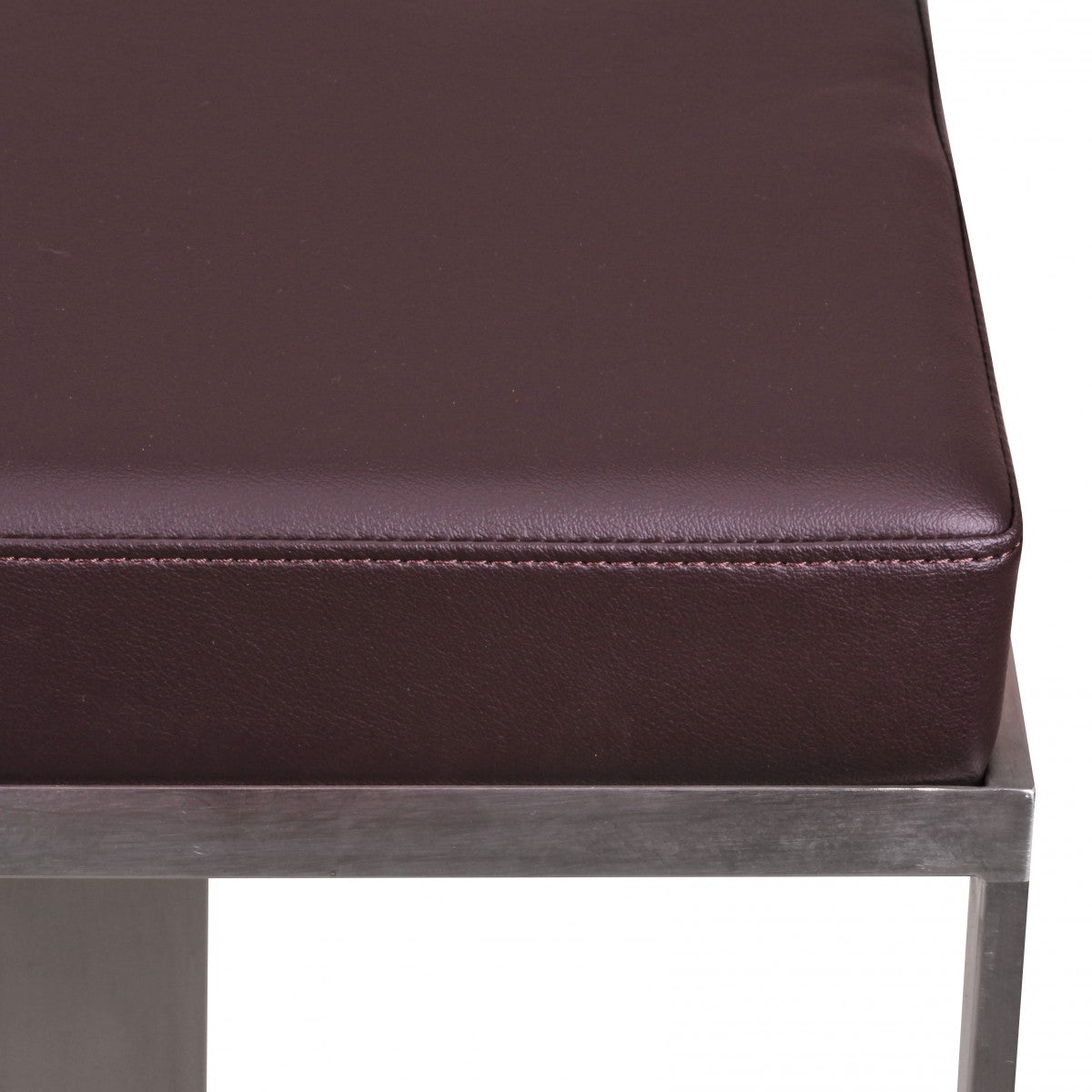 Barhocker Braun Edelstahl, Barstuhl Silbern-Braun