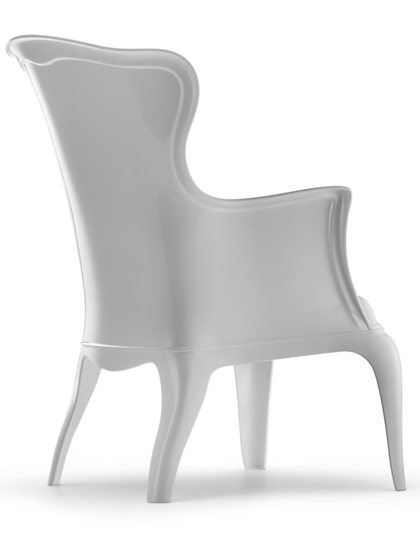 Sessel im Modern-Barockstil, italienisches Design, Farbe weiß
