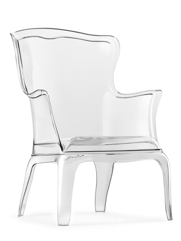 Sessel im Modern-Barockstil, italienisches Design, Farbe transparent