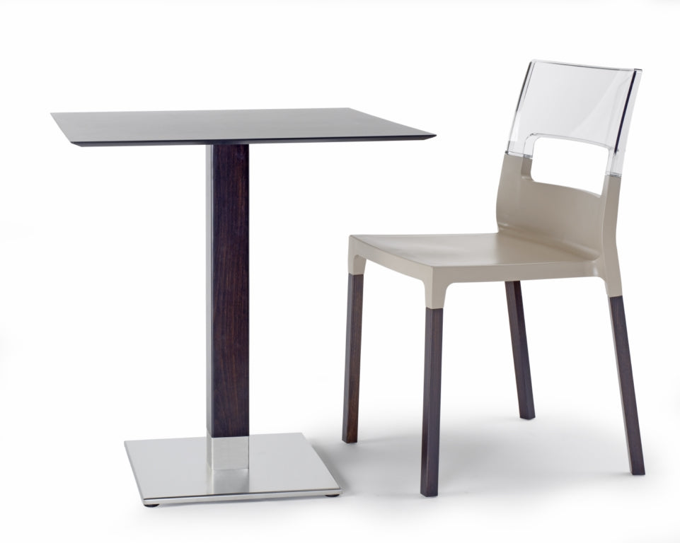 Design Tisch Holz wenge Buche Metall modern