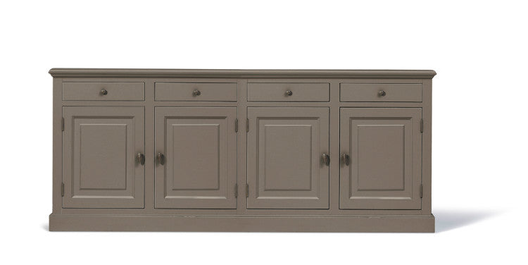 Anrichte grau, Sideboard grau Landhausstil, Breite 228 cm