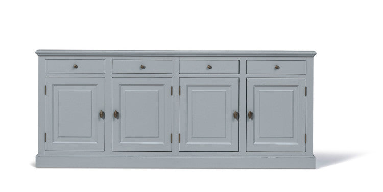 Klassische Anrichte weiß, Sideboard weiß Landhausstil, Breite 230 cm