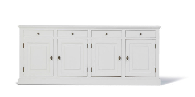 Anrichte grau, Sideboard grau Landhausstil, Breite 228 cm
