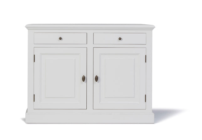 Anrichte weiß, Sideboard weiß Landhausstil, Breite 126 cm