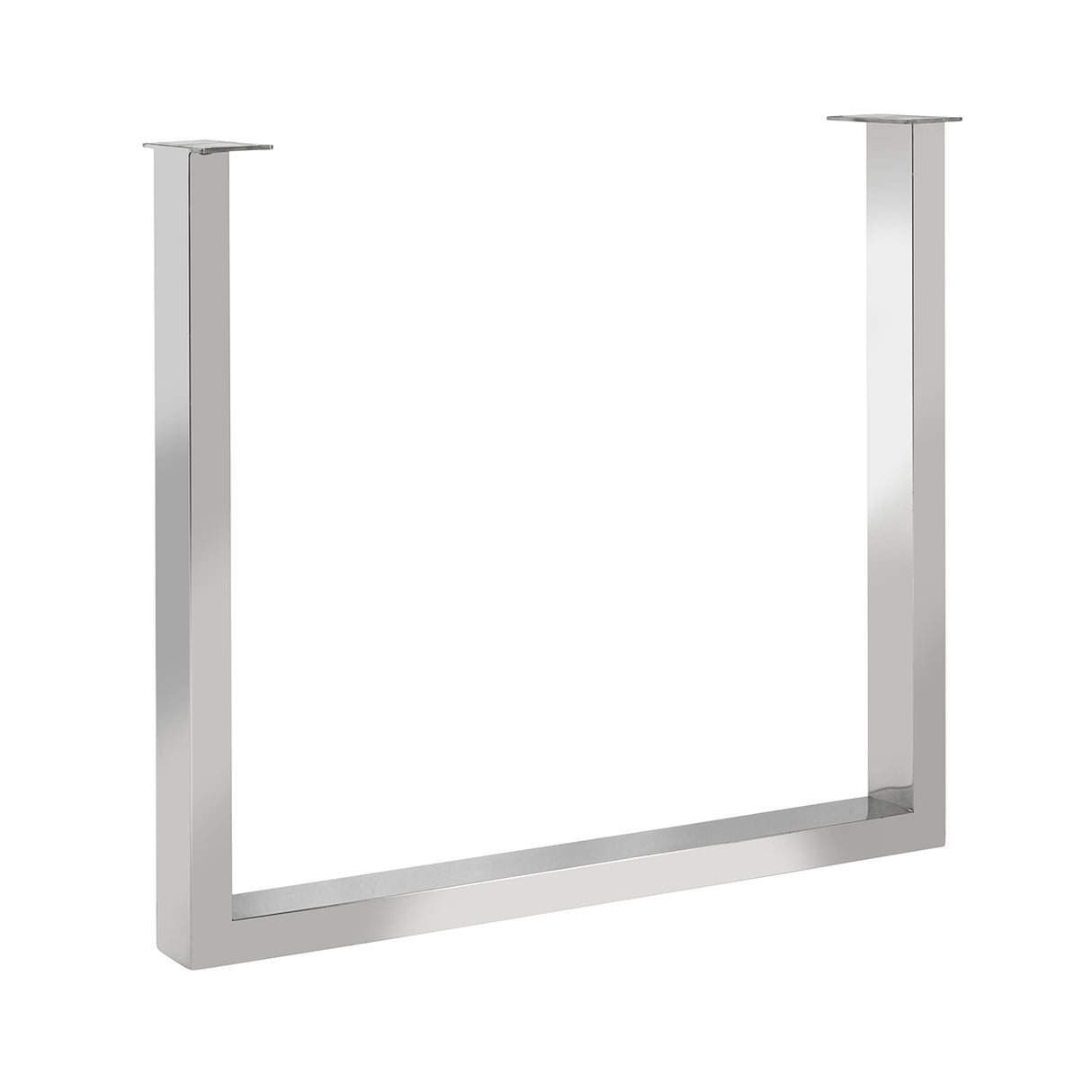 2er Set Tischbeine Silber verchromt, Tischgestell Silber,  Tischfuß Silber verchromt, Breite 80 cm