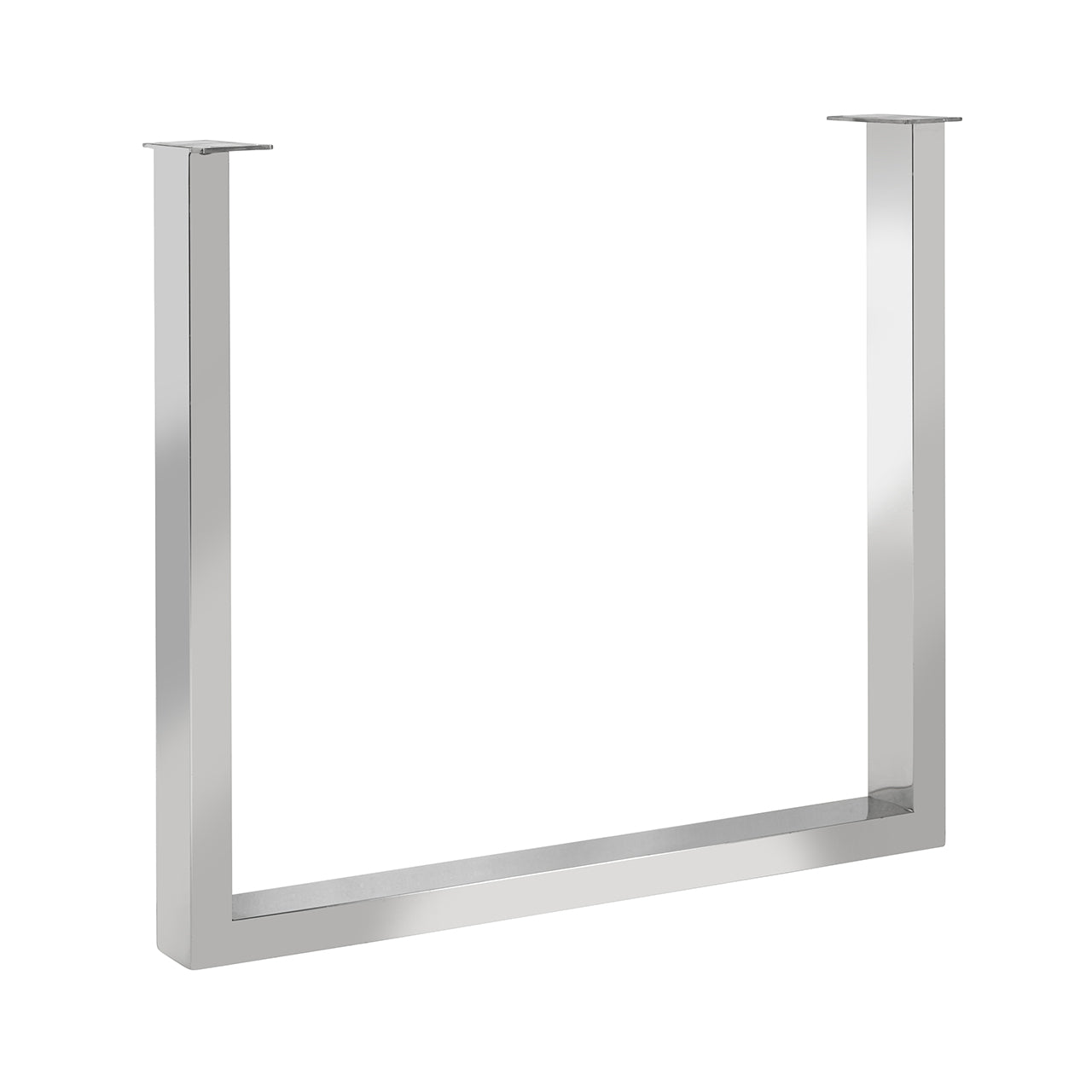 2er Set Tischbeine Silber verchromt, Tischgestell Silber,  Tischfuß Silber verchromt, Breite 80 cm