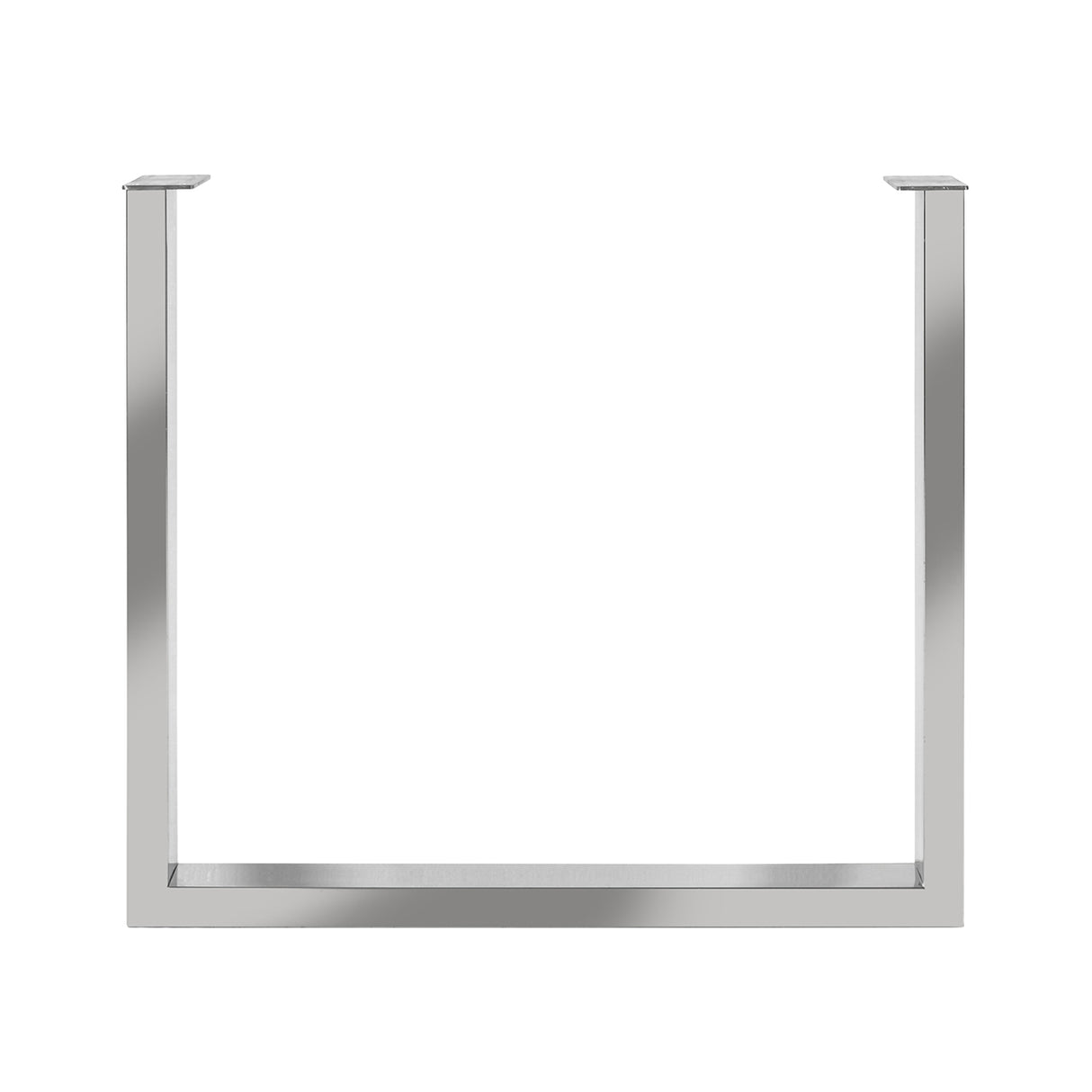 2er Set Tischbeine Silber verchromt, Tischgestell Silber,  Tischfuß Silber verchromt, Breite 80 cm