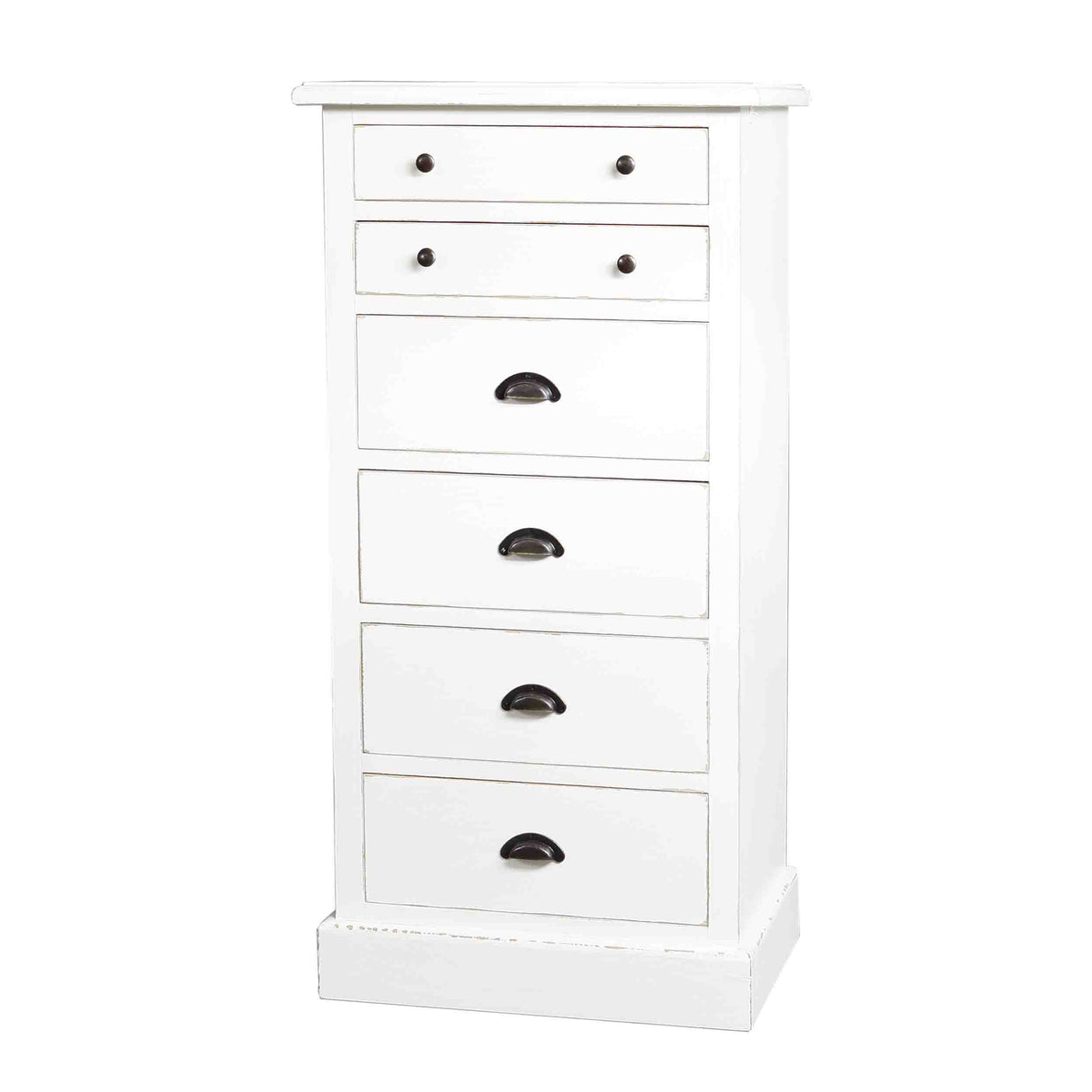 Kommode schwarz mit Schubladen, Kommode Landhausstil in sechs Farben, Breite 60 cm