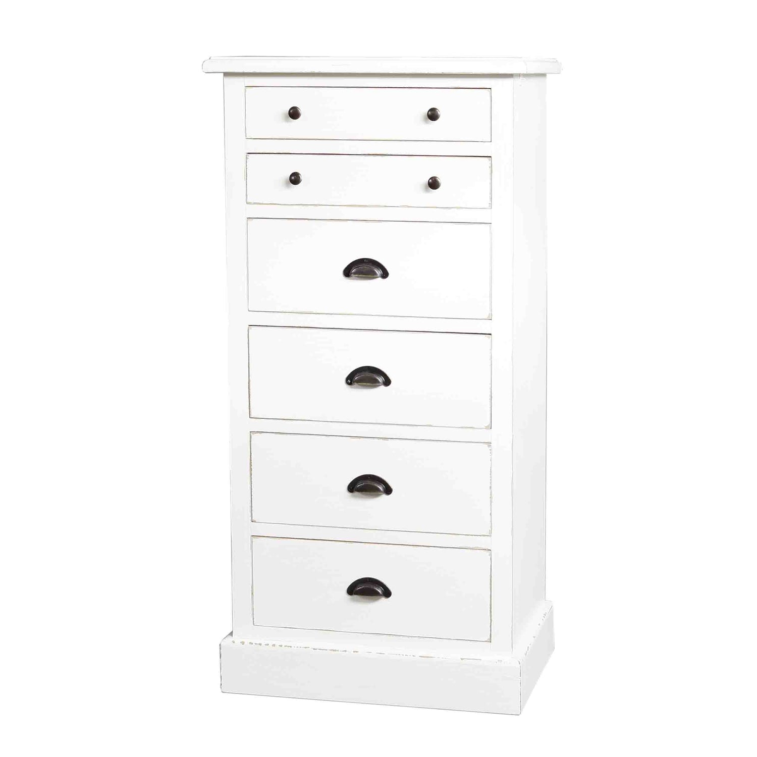 Kommode schwarz mit Schubladen, Kommode Landhausstil in sechs Farben, Breite 60 cm