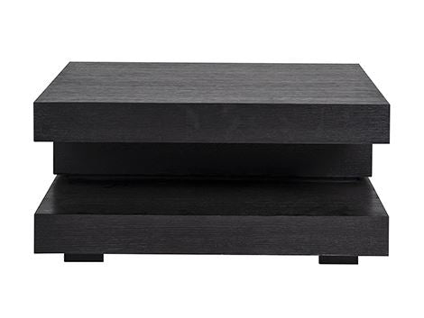 Couchtisch Eiche, Couchtisch Eichenholz/ Schwarz, Breite 90 cm