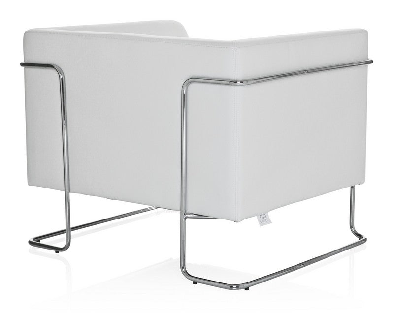 Loungesessel weiß, Besucher-Sessel weiß