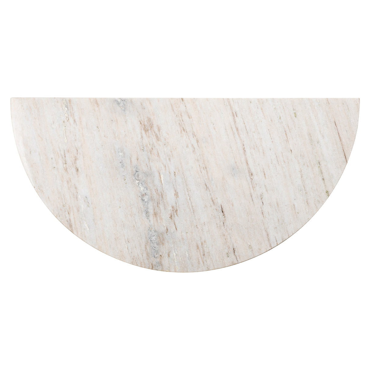 Konsole halbrund, Wandtisch braun-weiß halbrund, Ablagetisch Marmor, Breite 90 cm