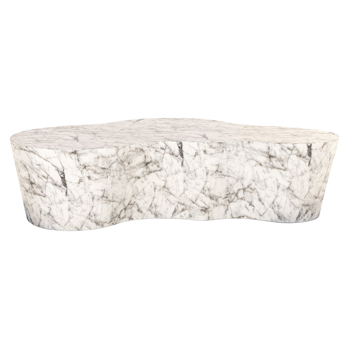 Couchtisch weiß Marmoroptik, Garten-Couchtisch weiß-grau, Breite 150 cm