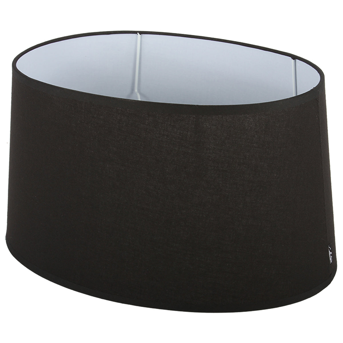 Lampenschirm oval schwarz Ø 20 cm