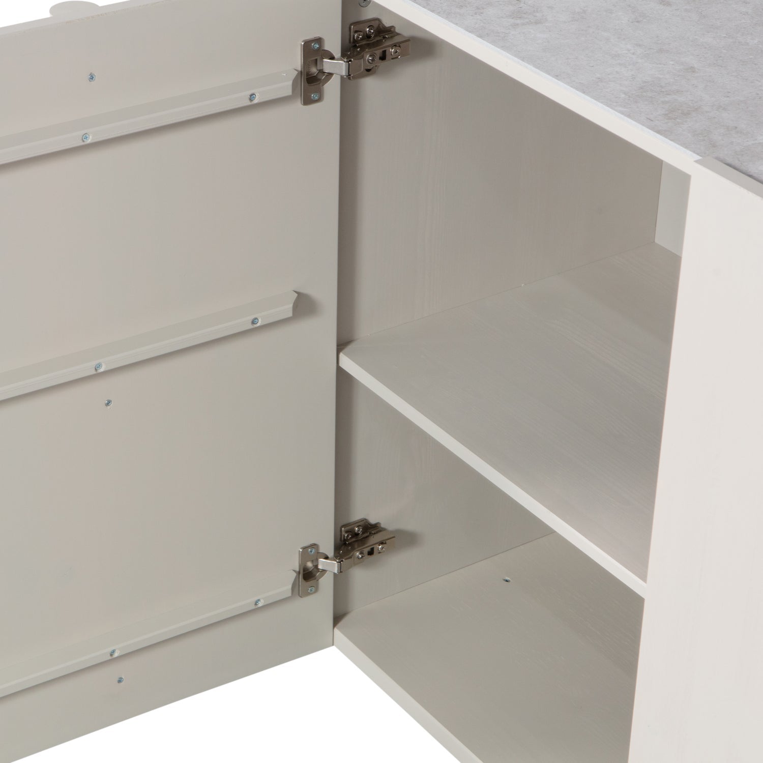 Sideboard Holz, Sideboard grau-weiß, Breite 200 cm