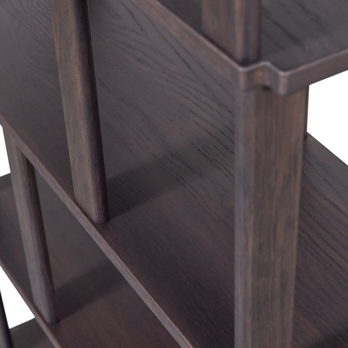 Bücherregal braun Holz, Regal braun Holz, Breite 90 cm