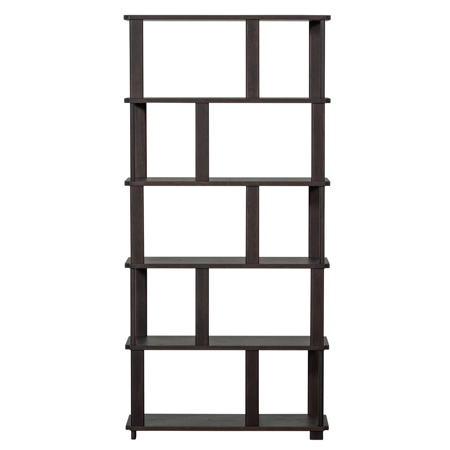 Bücherregal braun Holz, Regal braun Holz, Breite 90 cm