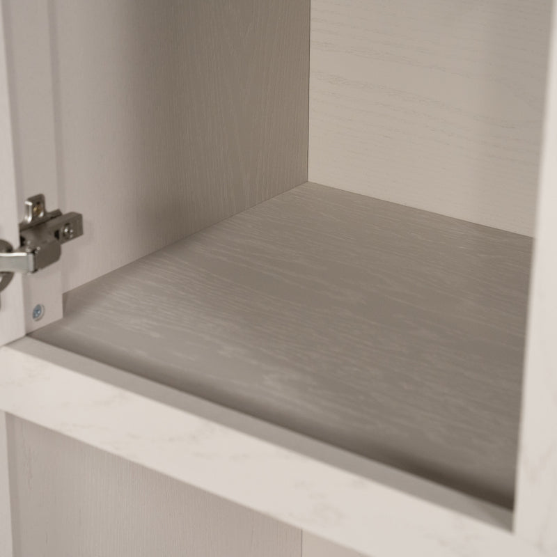 Wohnzimmerschrank beige-taupe Eiche furniert, Schrank taupe mit zwei Türen, Bücherregal taupe Holz Eiche furniert, Breite 120 cm