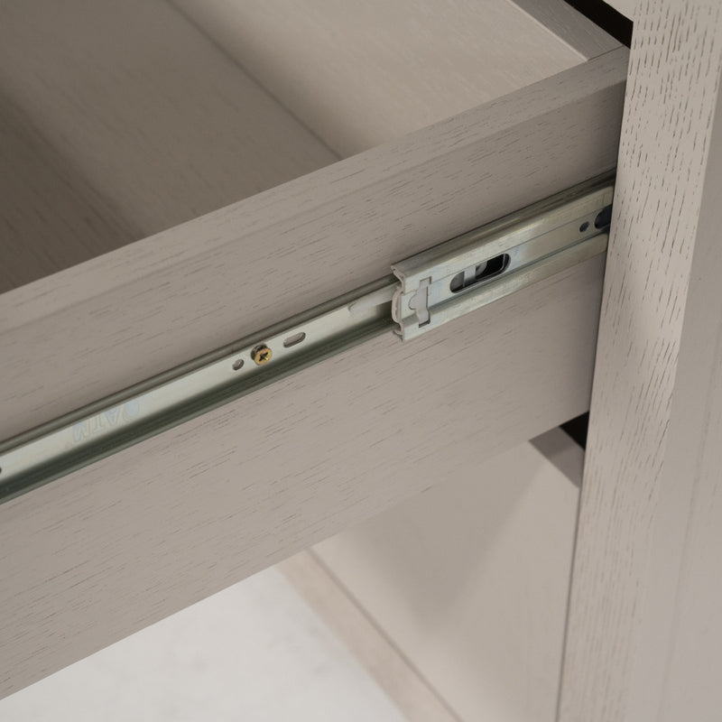 Wohnzimmerschrank beige-taupe Eiche furniert, Schrank taupe mit zwei Türen, Bücherregal taupe Holz Eiche furniert, Breite 200 cm