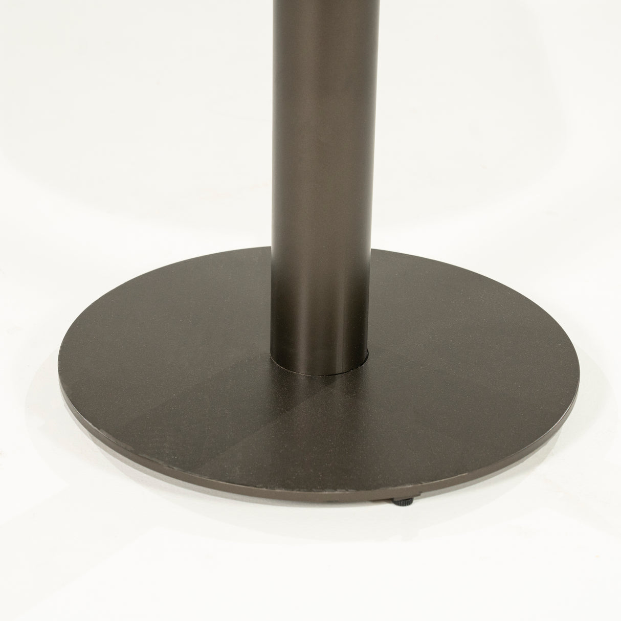 Nachttisch rund braun-grau, runder Beistelltisch Eiche furniert, Durchmesser 50 cm