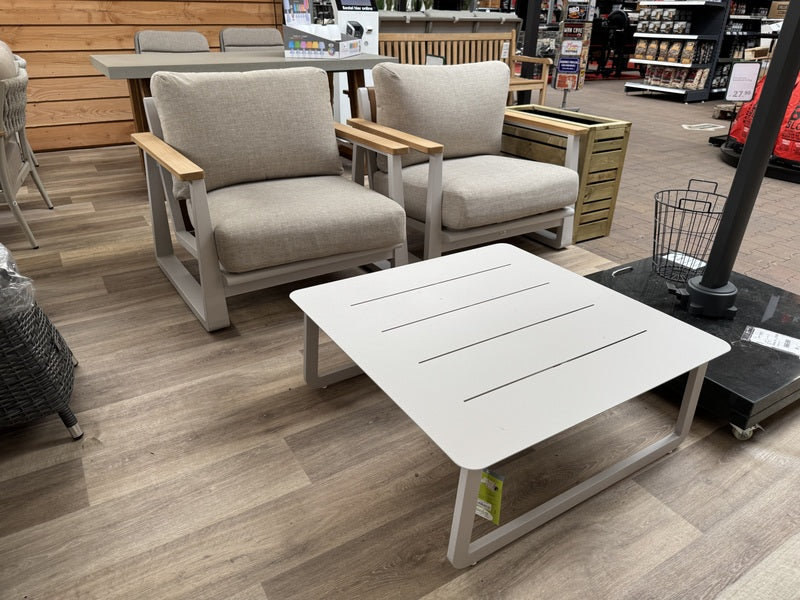 Gartenlounge-Set 4 teilig , Gartenecksofa mit 2 Sessel, 1 Couchtisch
