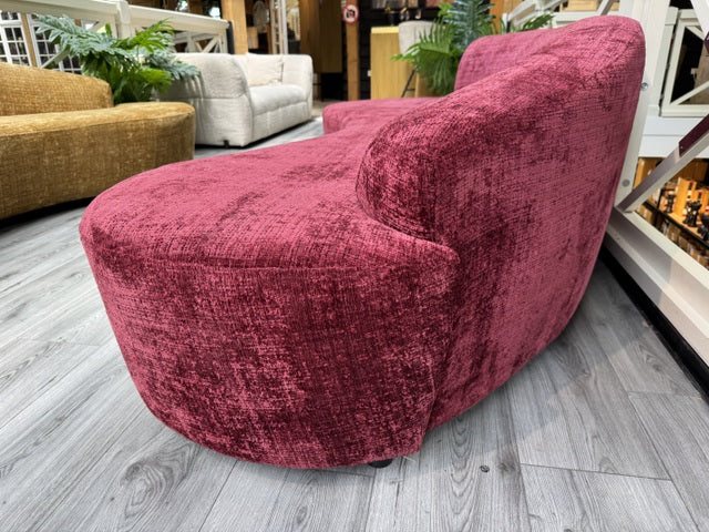 Sofa halbrund rot, Sitzsofa rot, Breite 300 cm