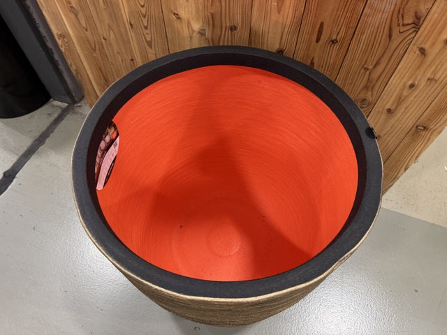 Pflanztopf Gold-schwarz, Blumen-Übertopf Gold, Durchmesser 35 cm