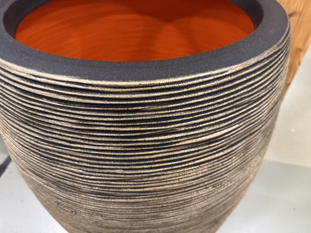 Pflanztopf Gold-schwarz, Blumen-Übertopf Gold, Durchmesser 46 cm