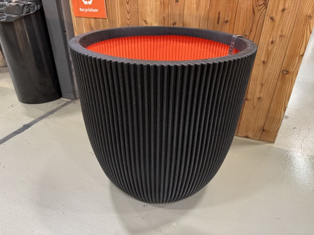 Pflanzen-Übertopf schwarz, Blumen-Übertopf schwarz, Planztopf schwarz, Durchmesser 43 cm