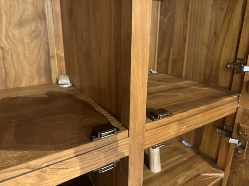 Wohnzimmerschrank Wave Holz, Schrank Holz, Breite 100 cm
