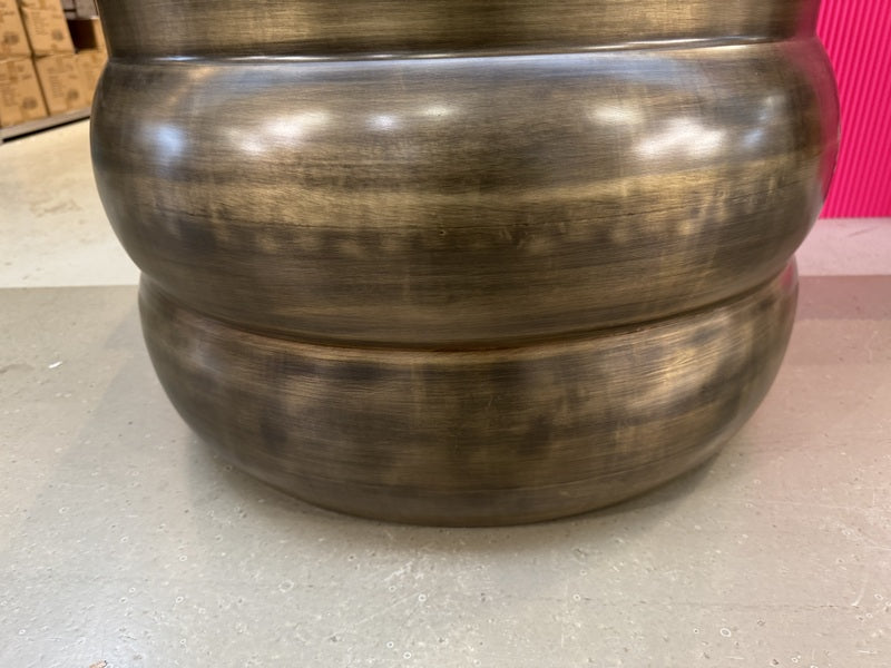 Blumentopf Metall Bronze antik, Pflanzkübel Bronze Metall, Durchmesser 39 cm