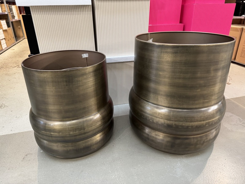 Blumentopf Metall Bronze antik, Pflanzkübel Bronze Metall, Durchmesser 39 cm