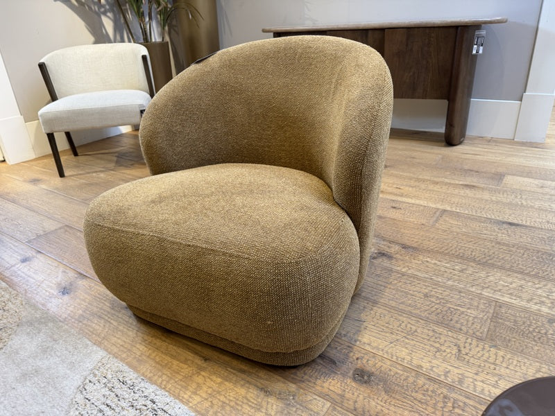 Sessel Honig-Senf-Farbe, Breite 78 cm