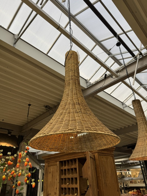 Hängeleuchte Rattan, Pendelleuchte Rattan, Durchmesser 60 cm
