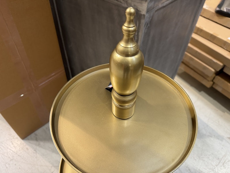 Etagere Gold matt, Etagere Höhe 100 cm