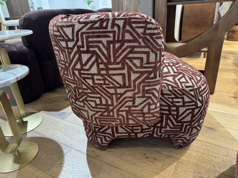 Sessel mit Hocker, Sessel bordeaux rot, Breite 81 cm