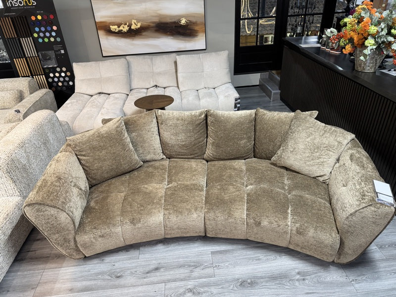 Sofa grün, Sofa halbrund, Bigsofa grün, Breite 278 cm
