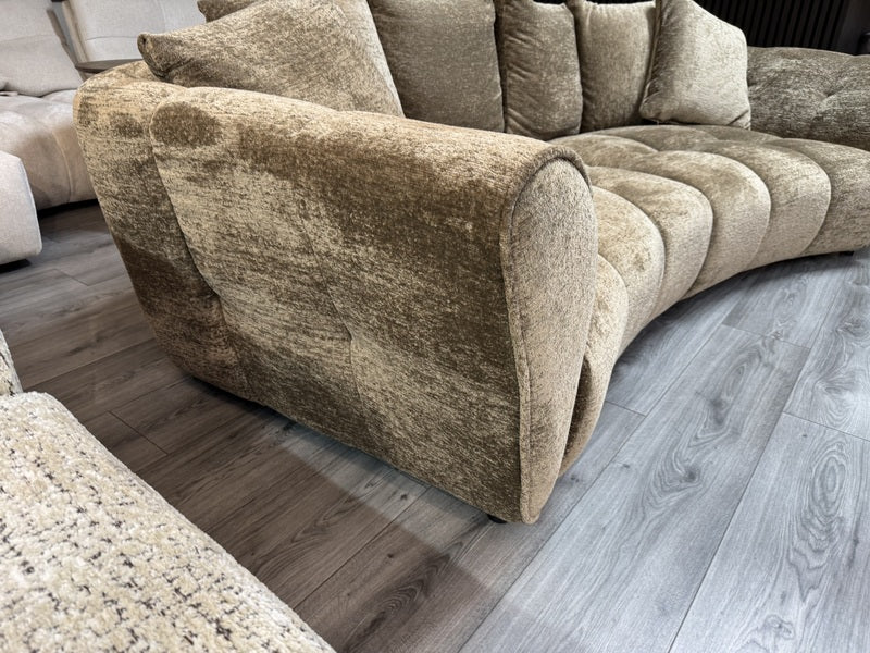 Sofa grün, Sofa halbrund, Bigsofa grün, Breite 278 cm