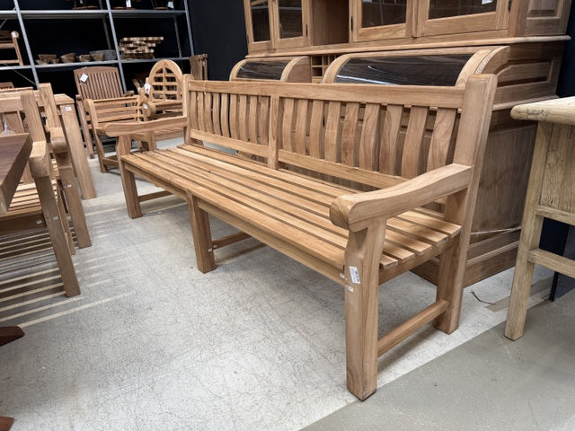 Gartenbank Teak, Gartenbank Holz-Teak, Breite 220 cm