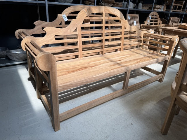 Gartenbank Teak, Gartenbank Holz-Teak, Breite 195 cm