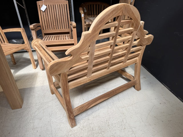 Gartenbank Teak, Gartenbank Holz-Teak, Breite 100 cm