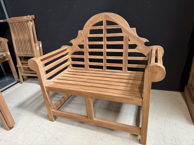 Gartenbank Teak, Gartenbank Holz-Teak, Breite 100 cm