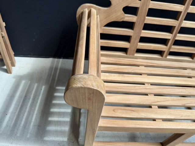 Gartenbank Teak, Gartenbank Holz-Teak, Breite 100 cm