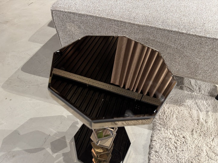 Beistelltisch Spiegelglas, Beistelltisch rund, Durchmesser 50 cm