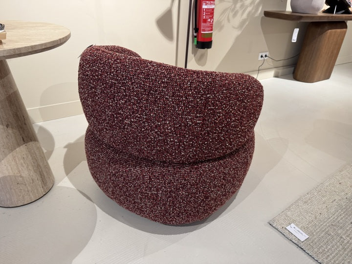 Sessel rot-beige, Sessel Metall-Gestell, Breite 78 cm