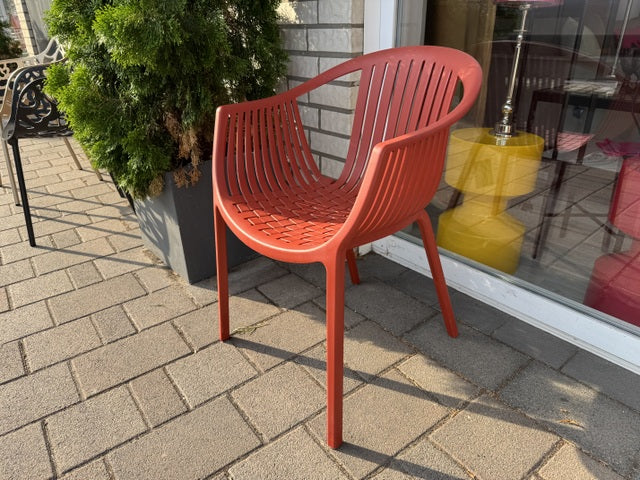 Gartenstuhl rot Kunststoff, Outdoor Stuhl rot stapelbar