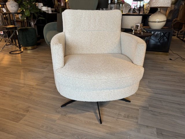 Sessel weiß-beige, drehbarer Sessel weiß