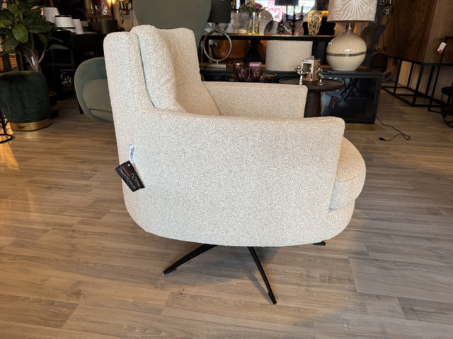 Sessel weiß-beige, drehbarer Sessel weiß